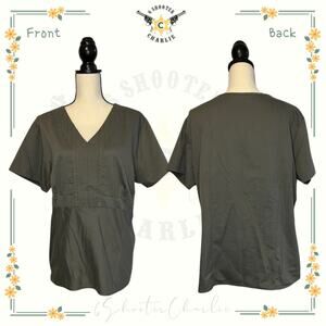 Grey's Anatomy by Barco Women's Scrubs Top Size XL Charcoal Gray V-Neck